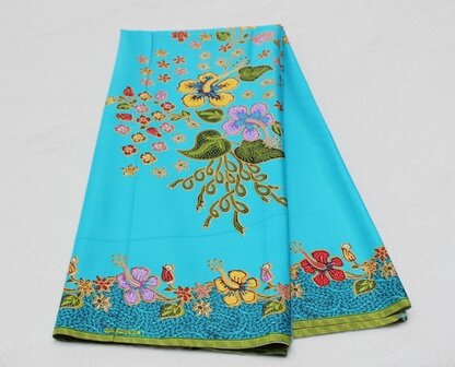 Thaise doek / blauw-goudgeel