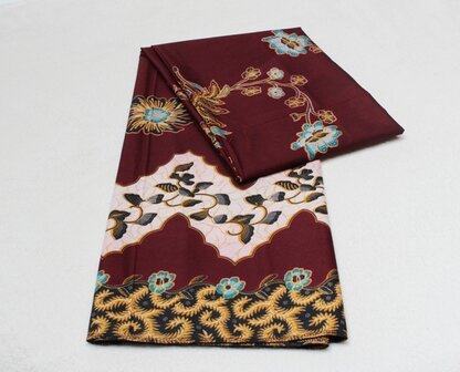 Thaise doek nr 2 bruin bloemen